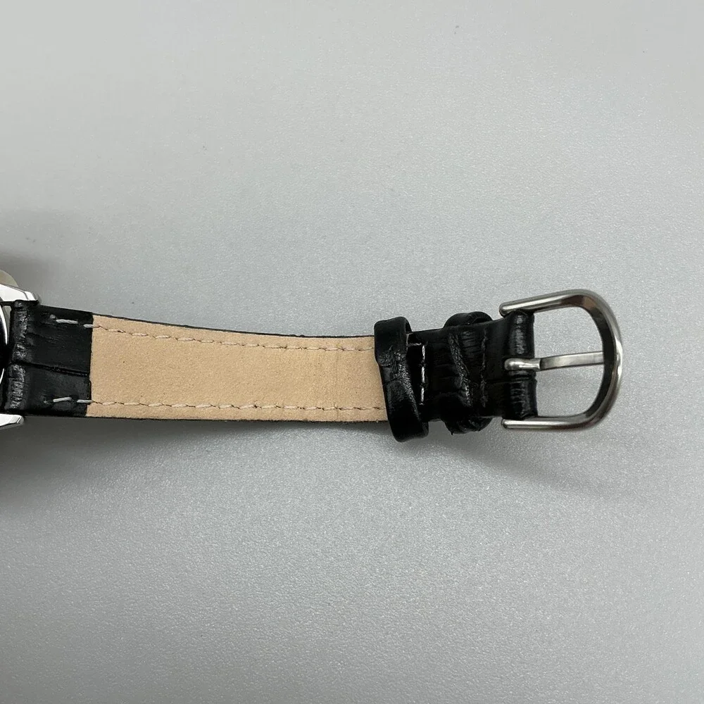 TFX by Bulova 38B107 Womens Watch 26mm Black Dial Leather Date Quartz